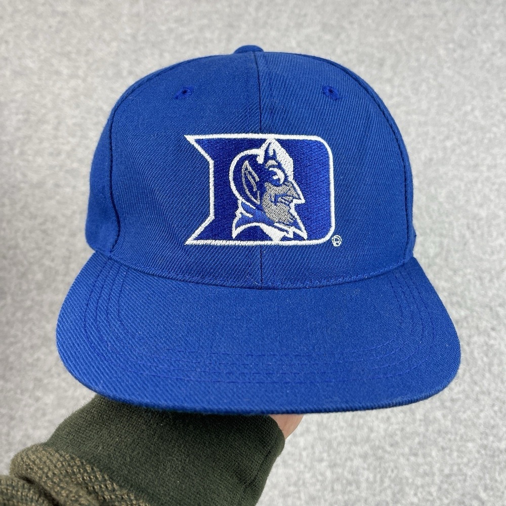 VTG Duke Blue Devils Sports Specialties Big Face Hat Snapback Wool Blend Rare - Picture 2 of 11